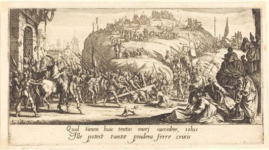 The Carrying of the Cross by Jacques Callot (French, 1592 - 1635), 16X12"(A3)Poster Print