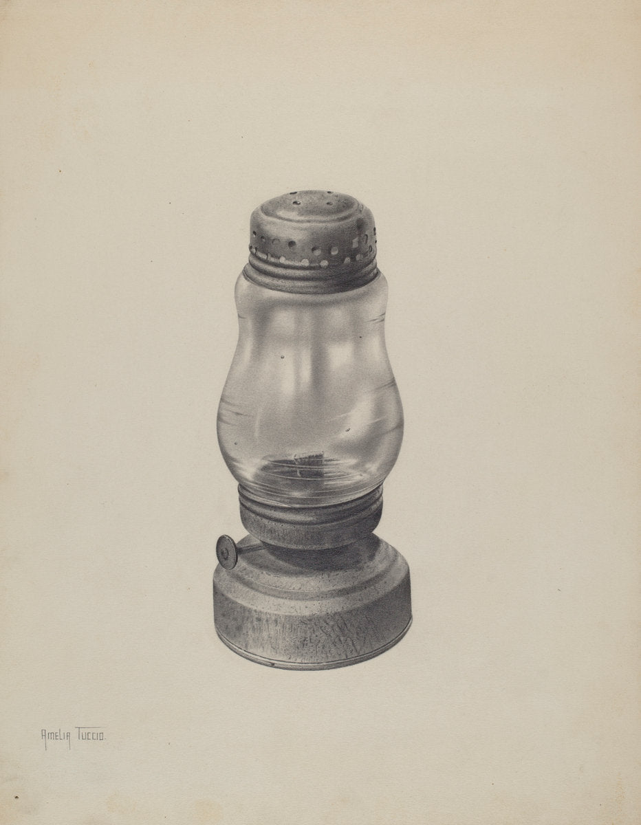 Kerosene Lantern by Amelia Tuccio (American, active c. 1935), 16X12"(A3)Poster Print