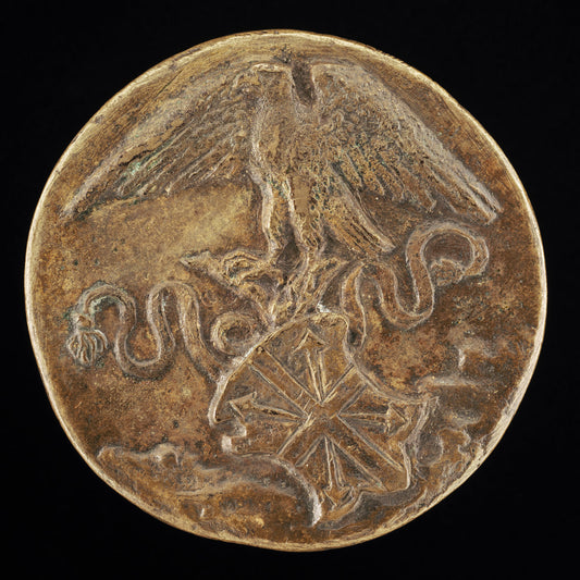 c. 1480/1485 by Style of Niccolò Fiorentino (Eagle and Machiavelli Shield [reverse]), 16X12"(A3)Poster Print