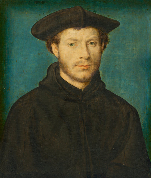 Portrait of a Man by Corneille de Lyon (French, active 1533 - 1575), 16X12"(A3)Poster Print