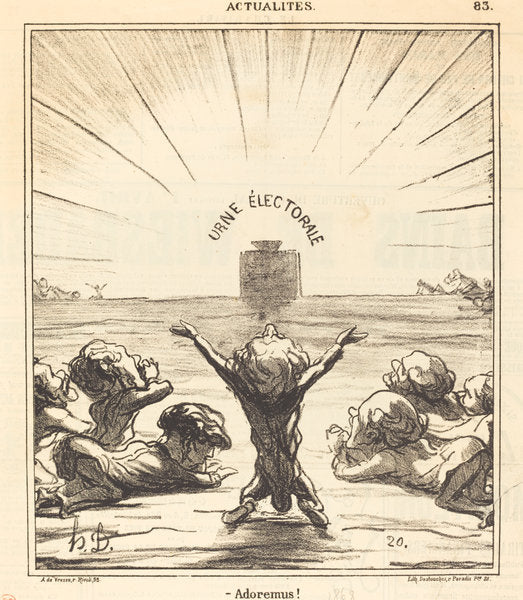 Adoremus! by Honoré Daumier (French, 1808 - 1879), 16X12"(A3)Poster Print