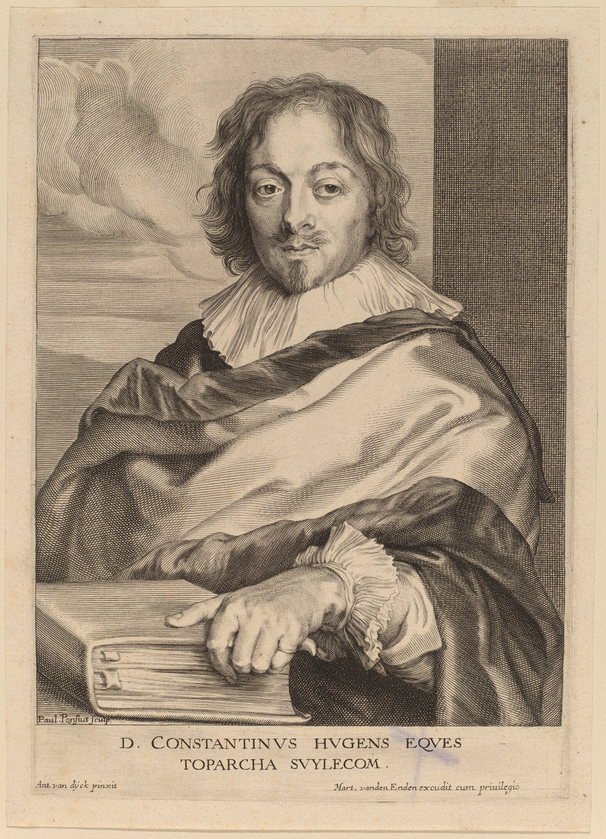 Constantijn Huygens by Paulus Pontius after Sir Anthony van Dyck (Flemish, 1603 - 1658), 16X12"(A3)Poster Print