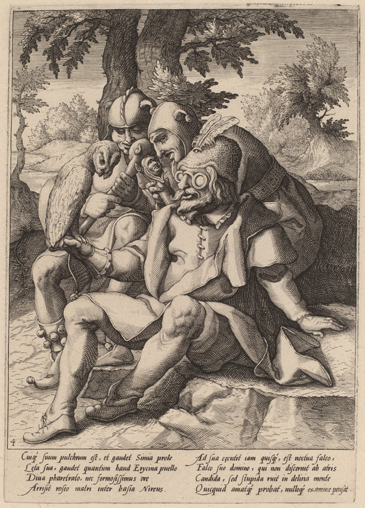 The Wisdom of Fools by Workshop of Hendrick Goltzius, after Karel van Mander I (Dutch, 1558 - 1617), 16X12"(A3)Poster Print