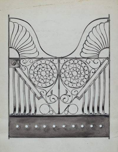 Iron Gate by Sebastian Simonet (American, active c. 1935), 16X12"(A3)Poster Print