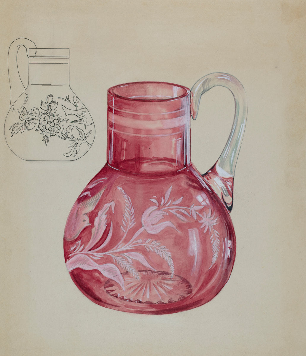 Ruby Pitcher by Ralph Atkinson (American, active c. 1935), 16X12"(A3)Poster Print