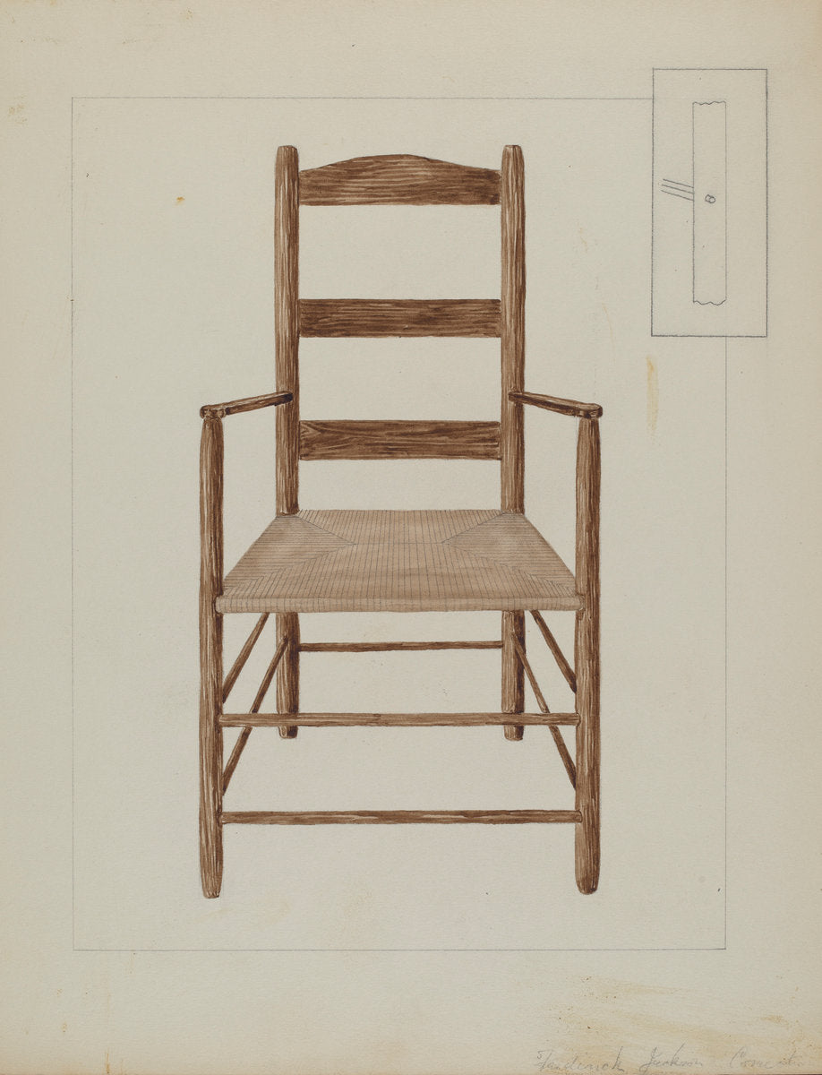 Chair by Frederick Jackson (American, active c. 1935), 16X12"(A3)Poster Print