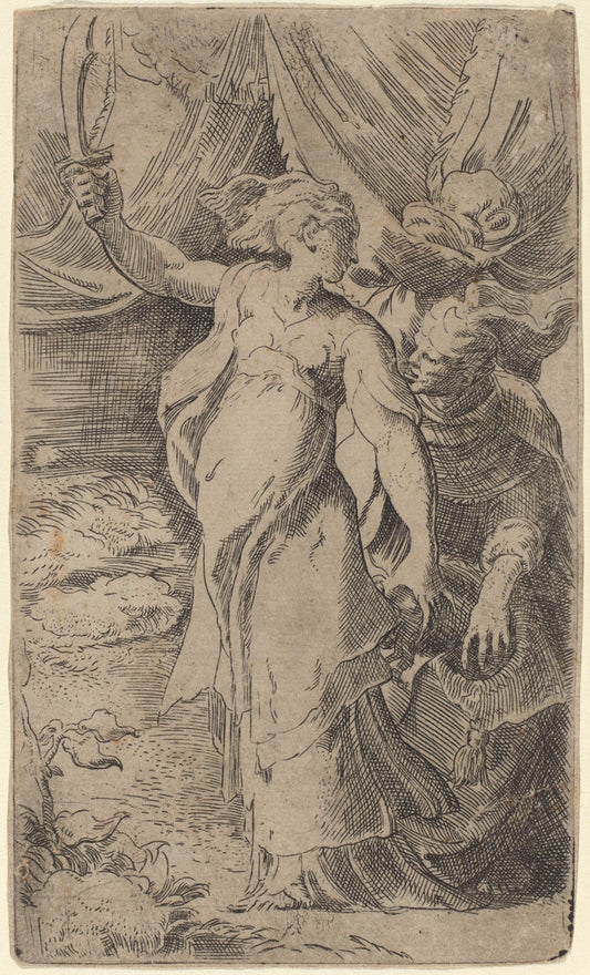 Judith by Parmigianino (Italian, 1503 - 1540), 16X12"(A3)Poster Print