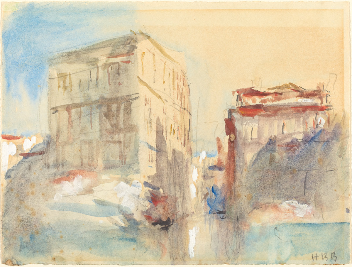 Palaces on the Grand Canal in Venice by Hercules Brabazon Brabazon (British, 1821 - 1906), 16X12"(A3)Poster Print
