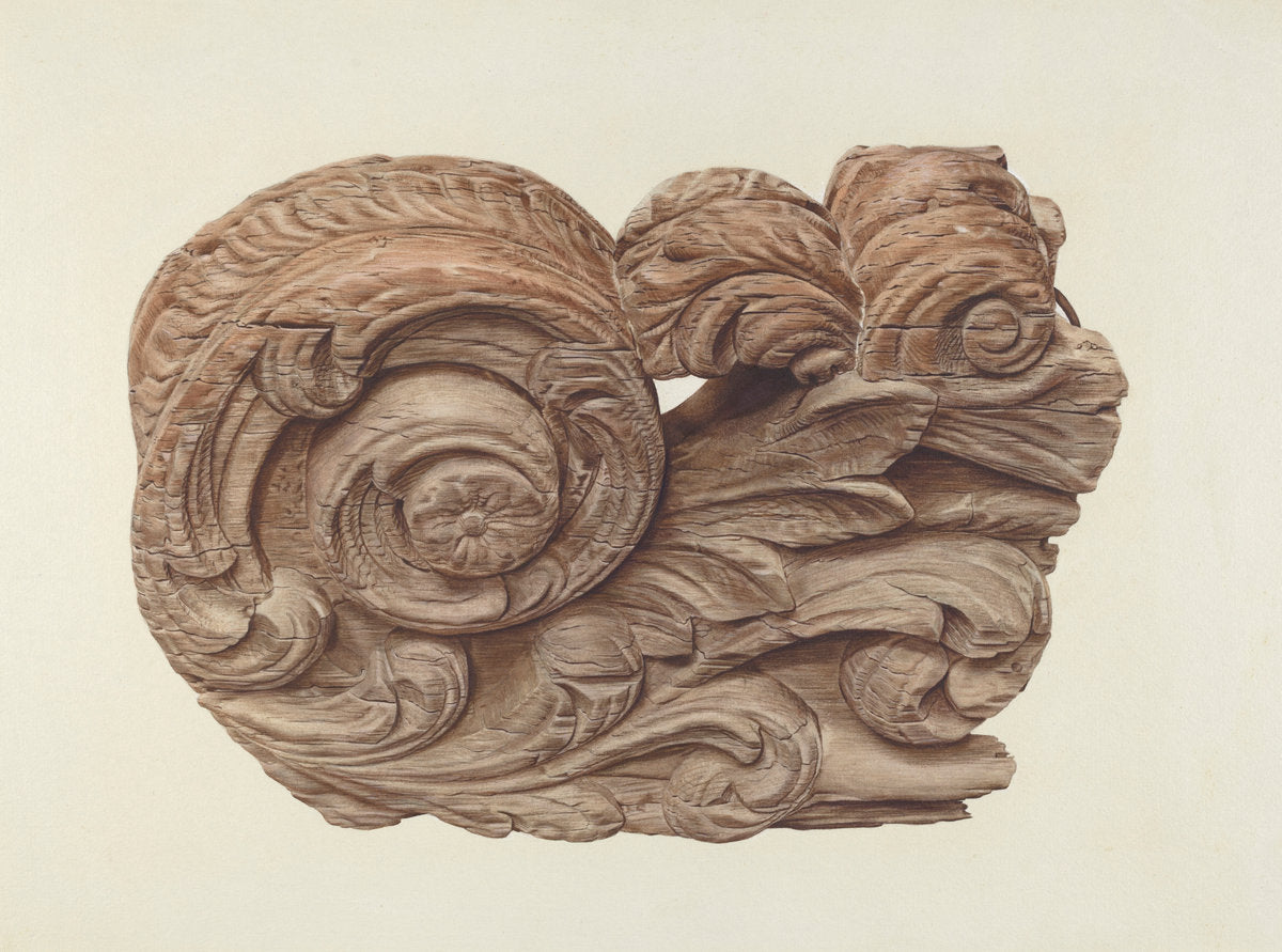 Billethead from Ship "Favorite" by Hazel Hyde (American, active c. 1935), 16X12"(A3)Poster Print