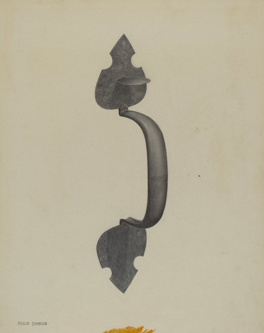 Door Handle with Thumb Press by Philip Johnson (American, active c. 1935), 16X12"(A3)Poster Print