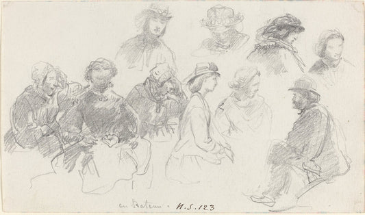 Passengers on Shipboard by Eugène Boudin (French, 1824 - 1898), 16X12"(A3)Poster Print