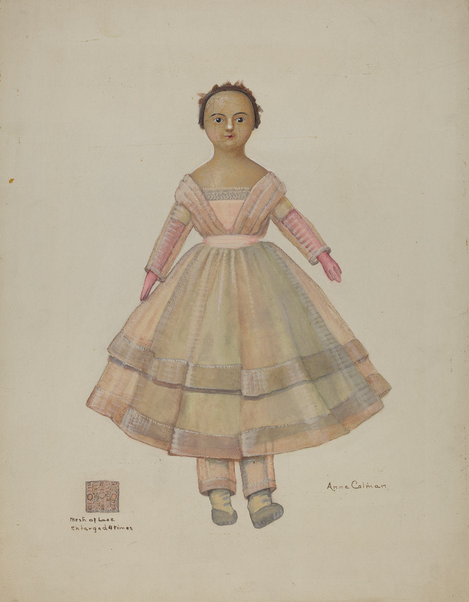 Doll - "Martha Ann" by Anne Colman (American, active c. 1935), 16X12"(A3)Poster Print