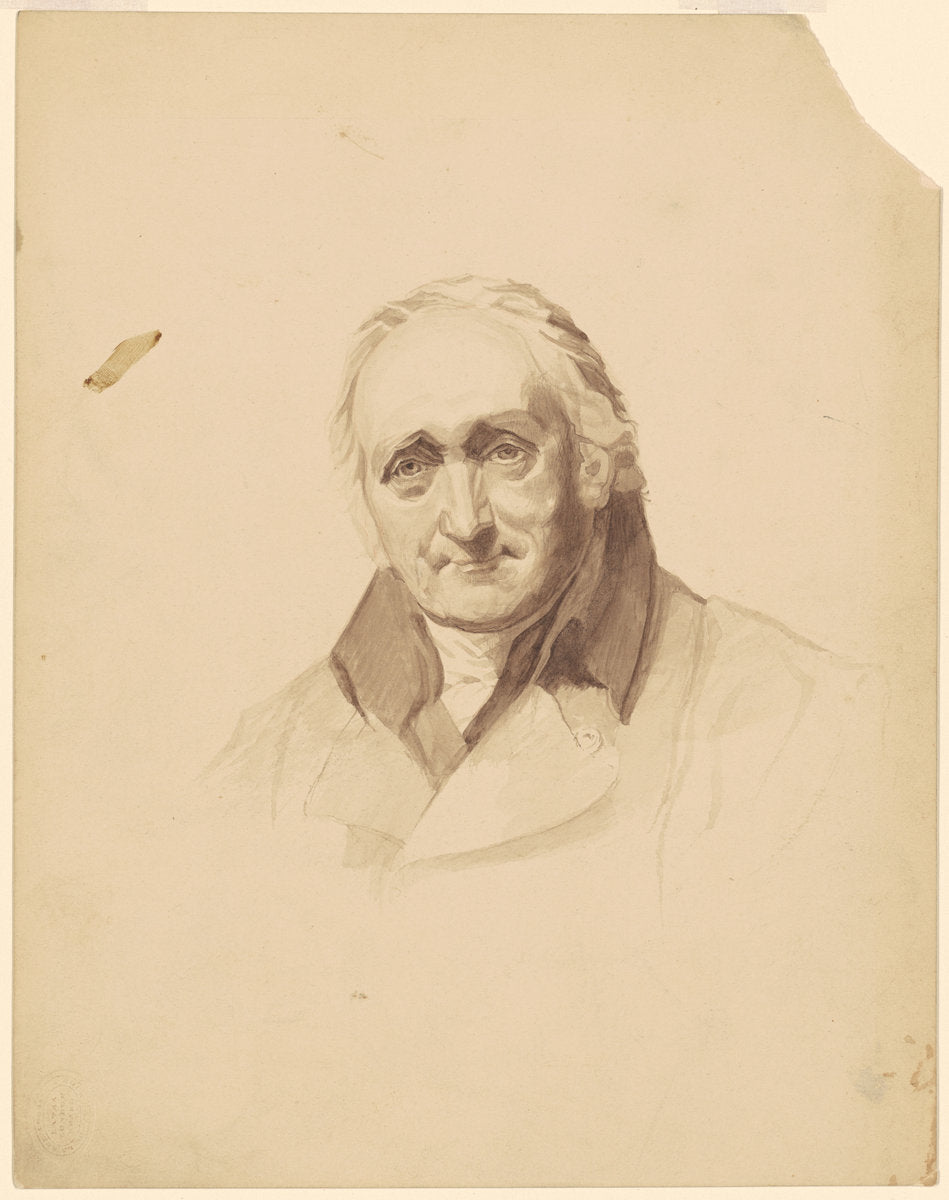Portrait of a Man by James Goodwyn Clonney (American, 1812 - 1867), 16X12"(A3)Poster Print