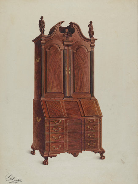 Cabinet-top Desk Secretary by Ferdinand Cartier (American, active c. 1935), 16X12"(A3)Poster Print