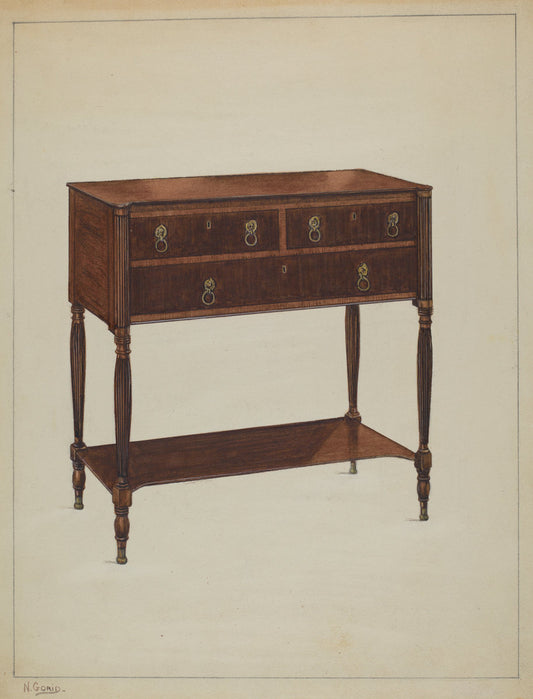 Side Board by Nicholas Gorid (American, active c. 1935), 16X12"(A3)Poster Print