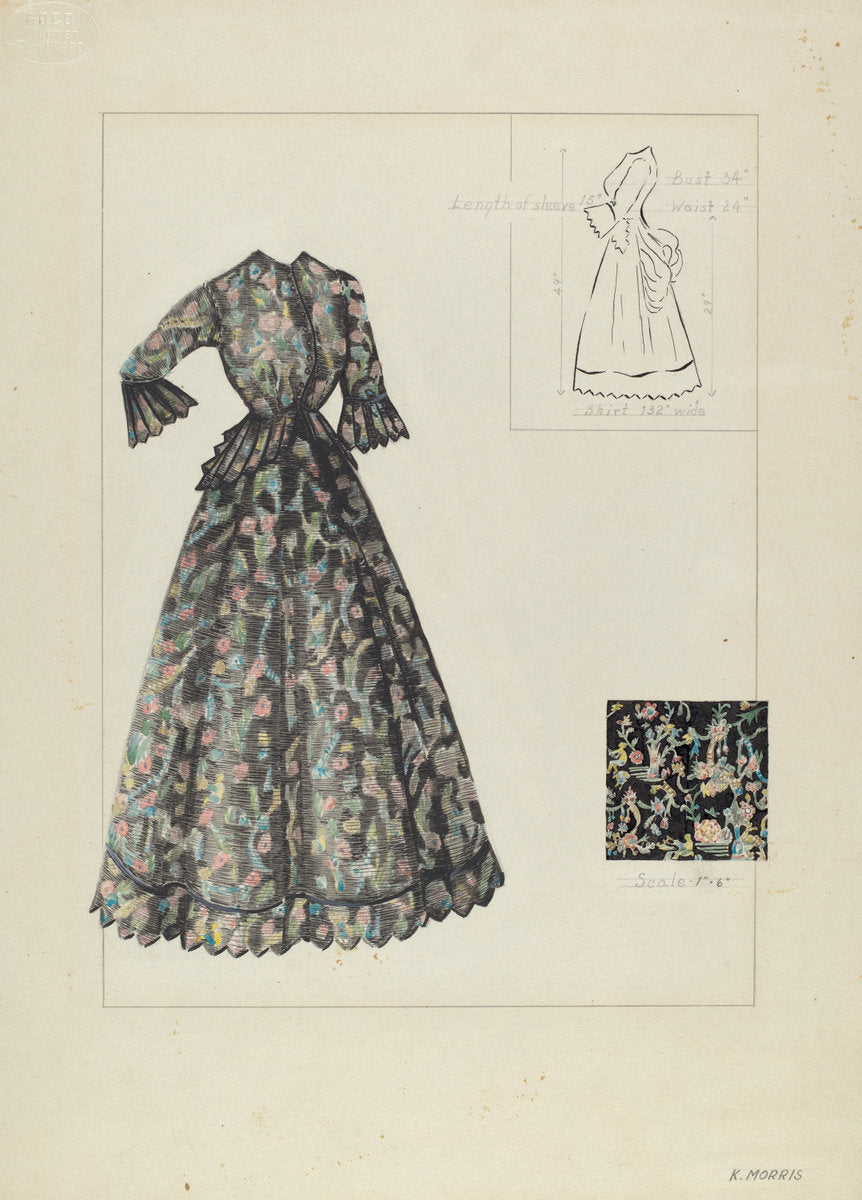 Dress by Katharine Morris (American, active c. 1935), 16X12"(A3)Poster Print