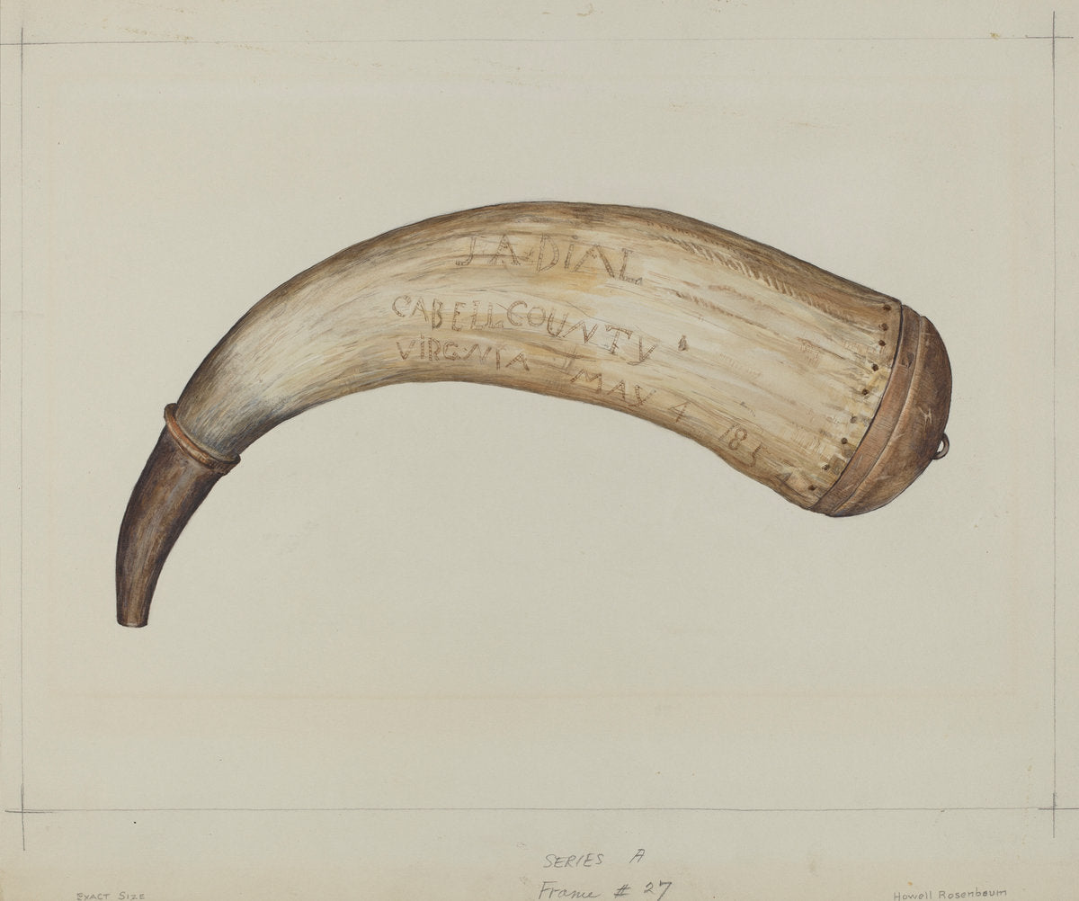 Powder Horn by Howell Rosenbaum (American, active c. 1935), 16X12"(A3)Poster Print