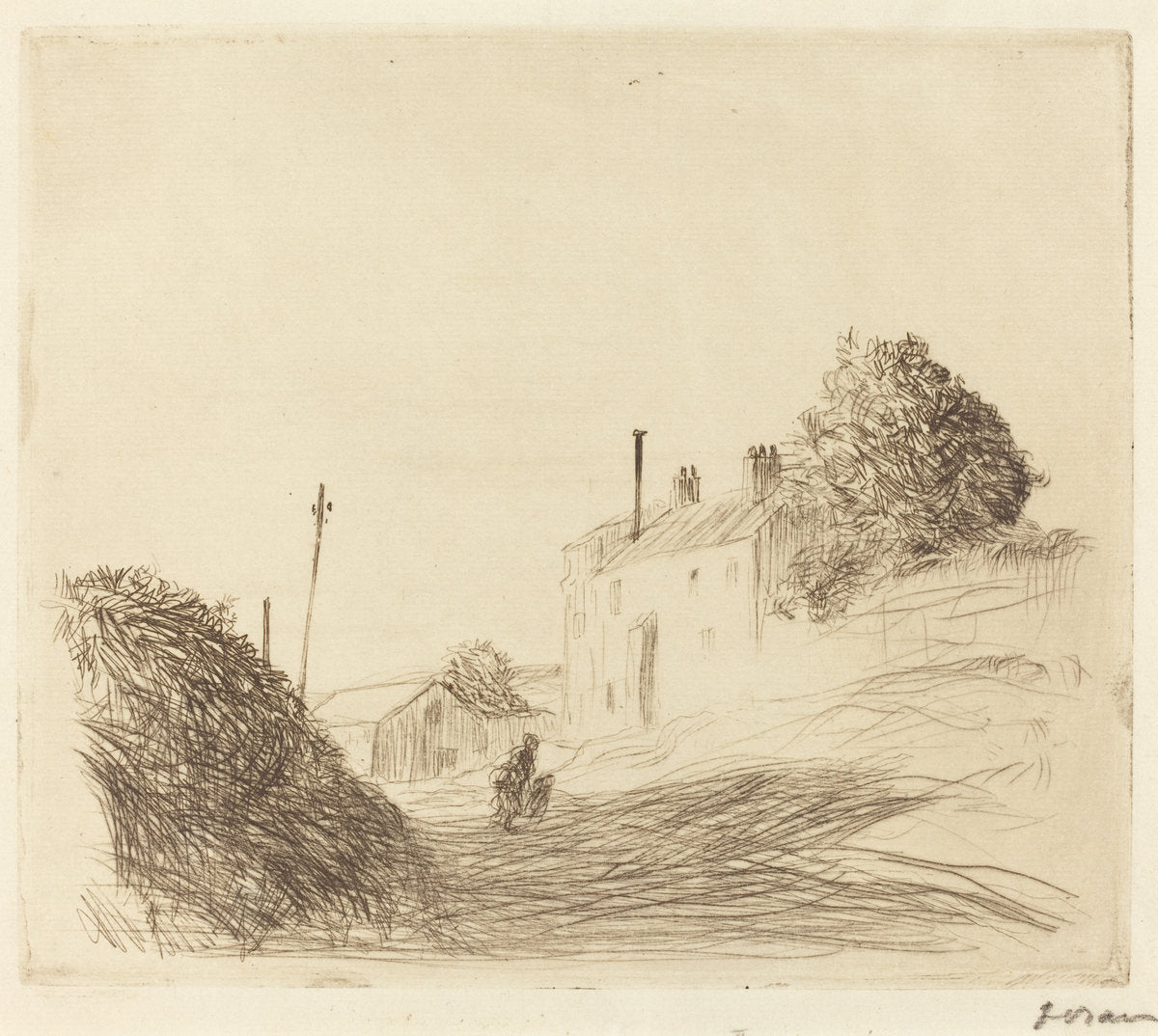 The Road to Rocquencourt by Jean-Louis Forain (French, 1852 - 1931), 16X12"(A3)Poster Print