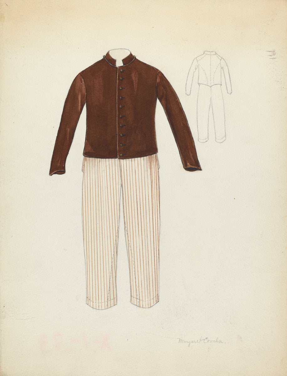 Pants and Coat by Margaret Concha (American, active c. 1935), 16X12"(A3)Poster Print