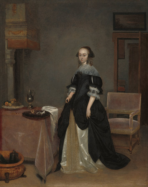 Maria van Suchtelen by Gerard ter Borch the Younger (Dutch, 1617 - 1681), 16X12"(A3)Poster Print