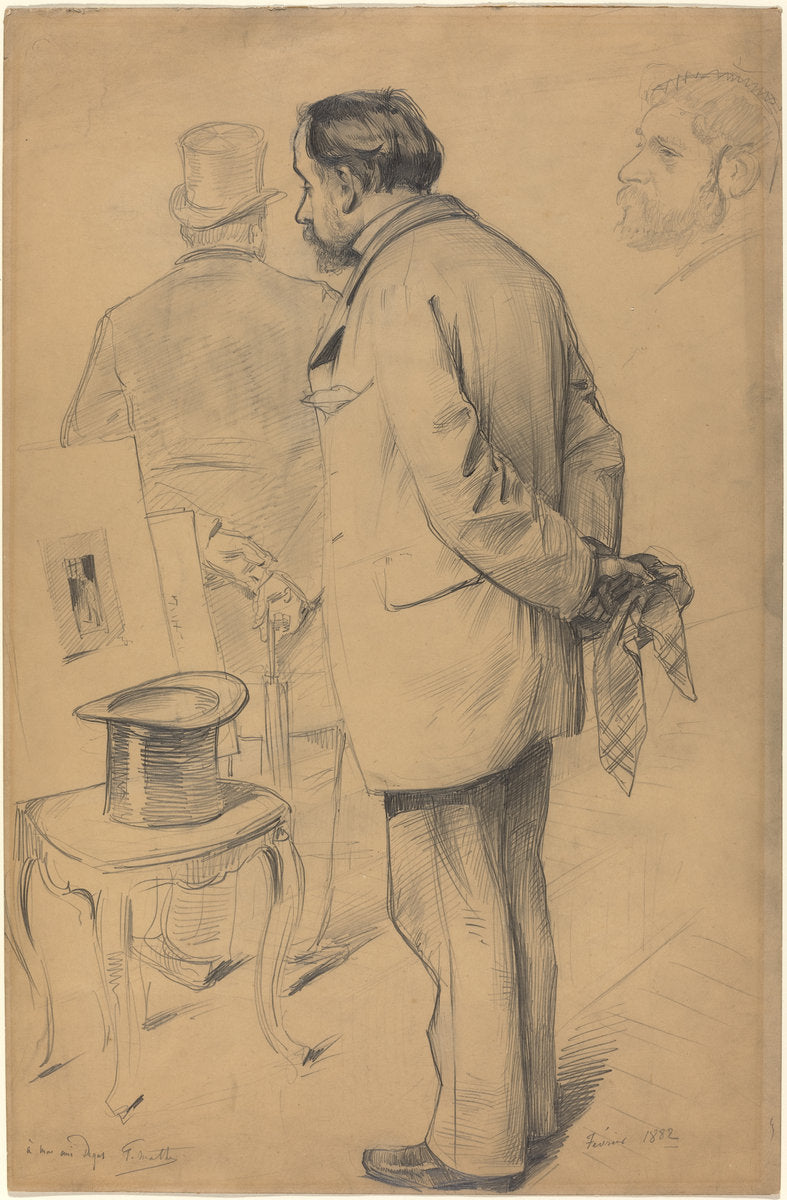 Edgar Degas by Paul Mathey (French, 1844 - 1929), 16X12"(A3)Poster Print