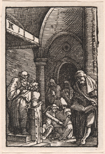 Christ Disputing with the Doctors by Albrecht Altdorfer (German, 1480 or before - 1538), 16X12"(A3)Poster Print