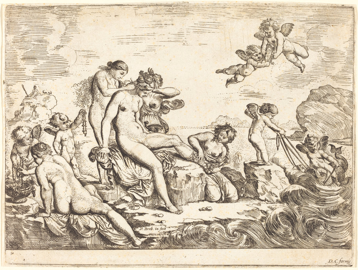The Toilet of Thetis by Pierre Brebiette (French, 1598 - c. 1650), 16X12"(A3)Poster Print