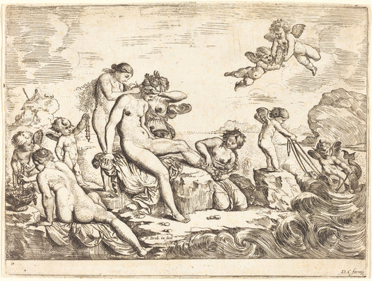 The Toilet of Thetis by Pierre Brebiette (French, 1598 - c. 1650), 16X12"(A3)Poster Print