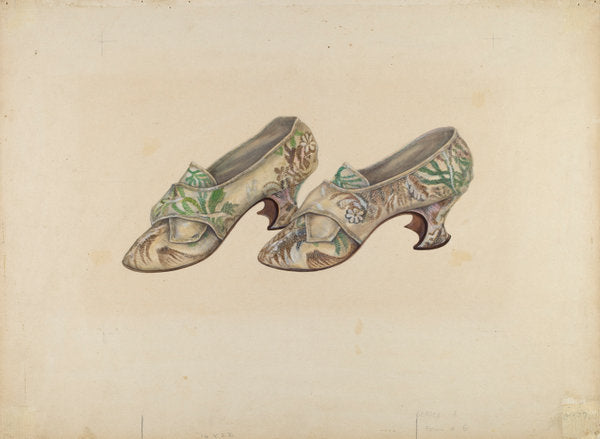 Woman's Shoes by Marie Alain (American, active c. 1935), 16X12"(A3)Poster Print