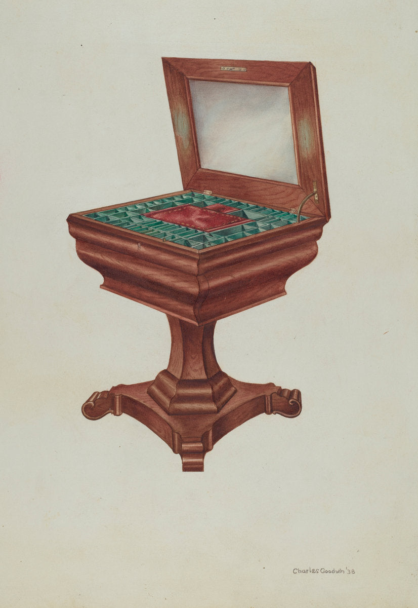 Sewing Table by Charles Goodwin (American, active c. 1935), 16X12"(A3)Poster Print
