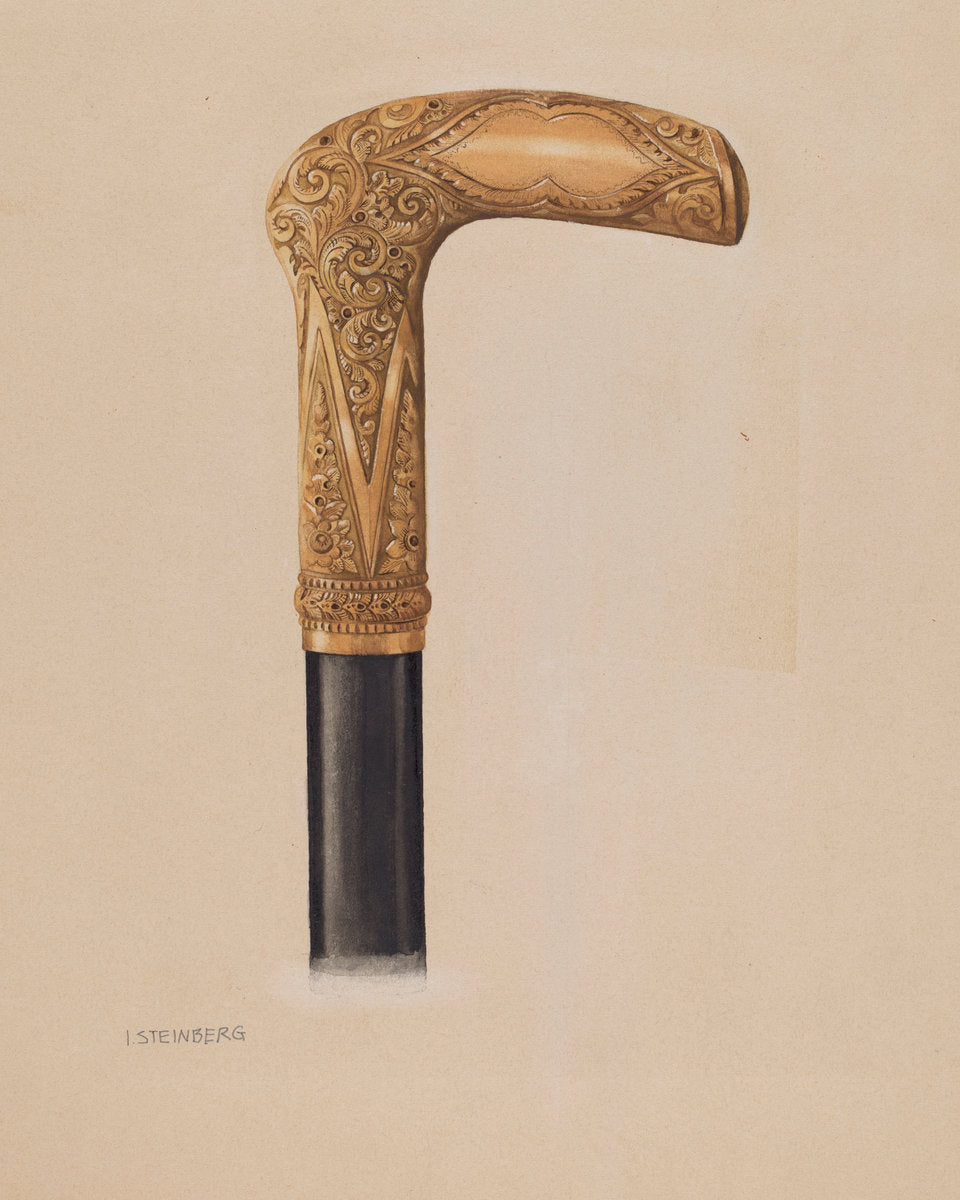 Cane Head by Isidore Steinberg (American, active c. 1935), 16X12"(A3)Poster Print