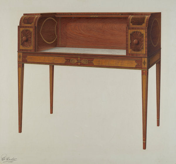 Mixing Table by Ferdinand Cartier (American, active c. 1935), 16X12"(A3)Poster Print