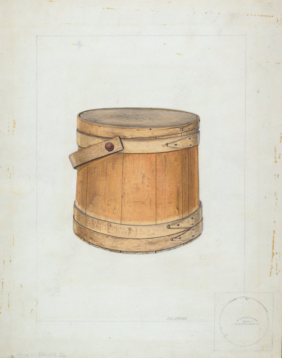 Sugar Bucket by John Jordan (American, active c. 1935), 16X12"(A3)Poster Print