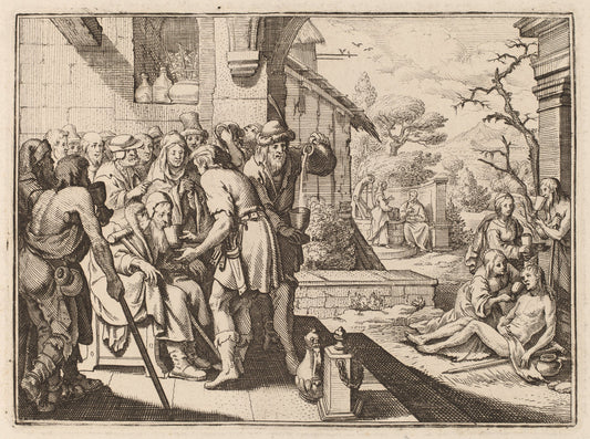 Quenching of the Thirsty by Conrad Meyer (Swiss, 1618 - 1689), 16X12"(A3)Poster Print