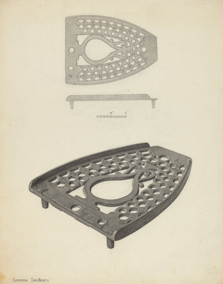 Flat Iron Holder by Gordon Sanborn (American, active c. 1935), 16X12"(A3)Poster Print
