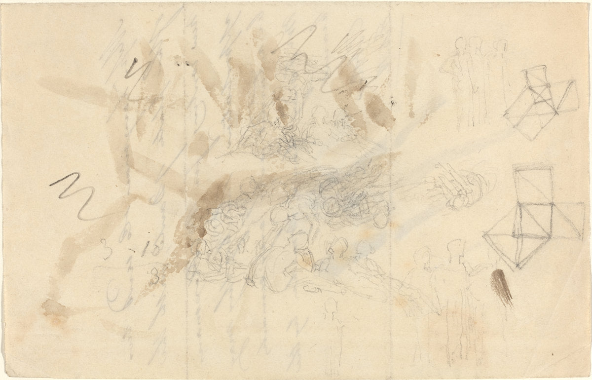 Angels Descending to the Daughters of Men by John Flaxman (British, 1755 - 1826), 16X12"(A3)Poster Print
