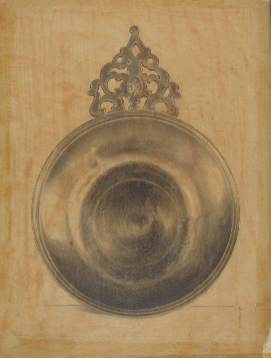Pewter Porringer by Harry Goodman (American, active c. 1935), 16X12"(A3)Poster Print