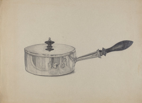 Silver Serving Dish by S. Brodsky (American, active c. 1935), 16X12"(A3)Poster Print