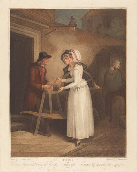 Knives, Scissors and Razors to Grind by Giovanni Vendramini after Francis Wheatley (British, 1769 - 1839), 16X12"(A3)Poster Print