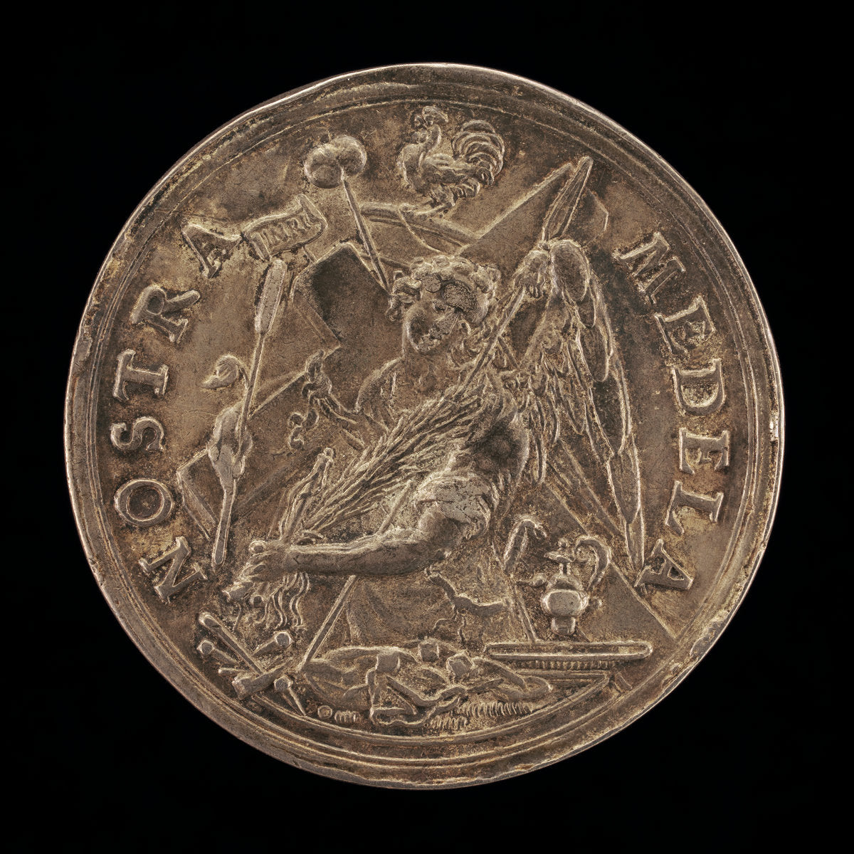 Angel with the Instruments of the Passion [reverse] by Sebastian Dadler (German, 1586 - 1657), 16X12"(A3)Poster Print