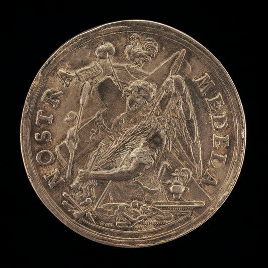 Angel with the Instruments of the Passion [reverse] by Sebastian Dadler (German, 1586 - 1657), 16X12"(A3)Poster Print