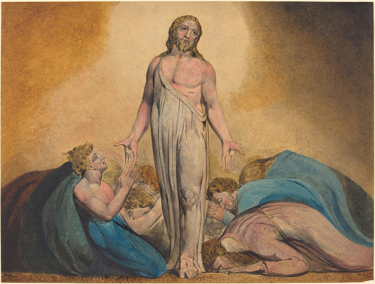 Christ Appearing to His Disciples After the Resurrection by William Blake (British, 1757 - 1827), 16X12"(A3)Poster Print