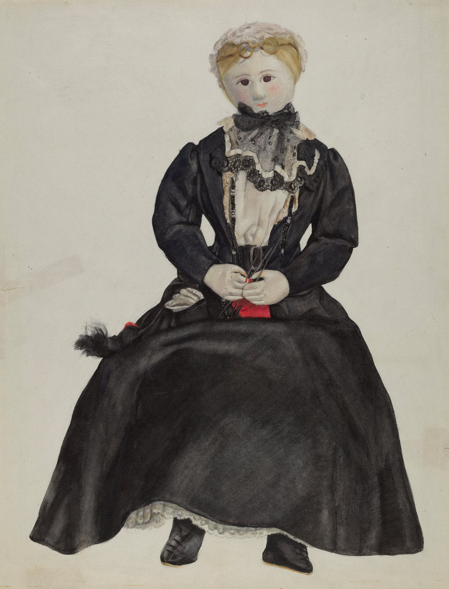 Doll by Jane Iverson (American, active c. 1935), 16X12"(A3)Poster Print