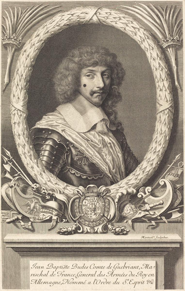 Marechal de Guebriant by Robert Nanteuil (French, 1623 - 1678), 16X12"(A3)Poster Print