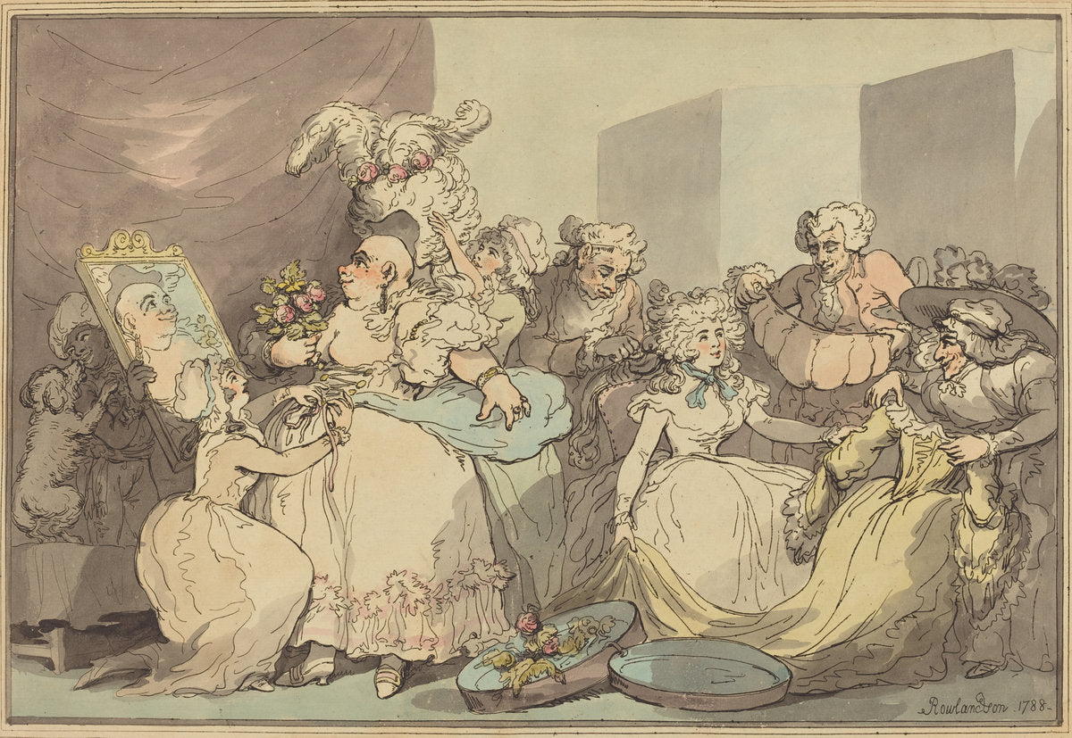 Dressing for a Birthday by Thomas Rowlandson (British, 1756 - 1827), 16X12"(A3)Poster Print