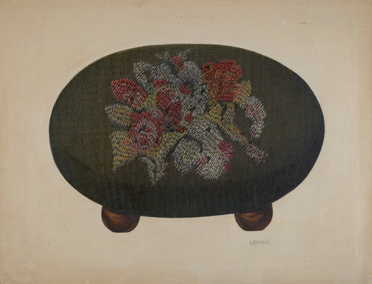 Stool by Charles Bowman (American, active c. 1935), 16X12"(A3)Poster Print