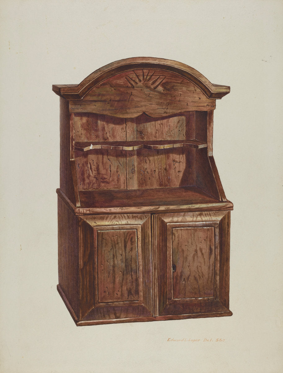 Childs's Dresser by Edward L. Loper (American, born 1916), 16X12"(A3)Poster Print