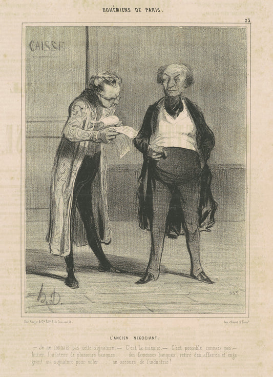 L'ancien négociant by Honoré Daumier (French, 1808 - 1879), 16X12"(A3)Poster Print