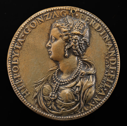 Ippolita Gonzaga, 1535-1563, daughter of Ferrante Gonzaga [obverse] by Leone Leoni (Milanese, c. 1509 - 1590), 16X12"(A3)Poster Print