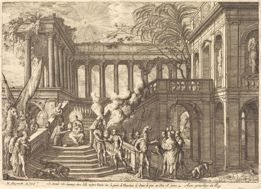 The Adoration of the Kings by Henri Mauperche (French, c. 1602 - 1686), 16X12"(A3)Poster Print
